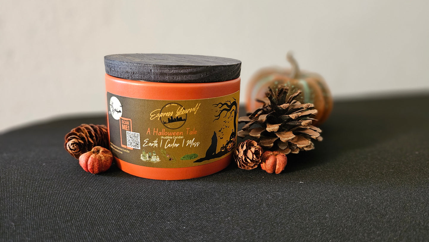 A Halloween Candle - Cedar, Earth and Moss Scented Candle