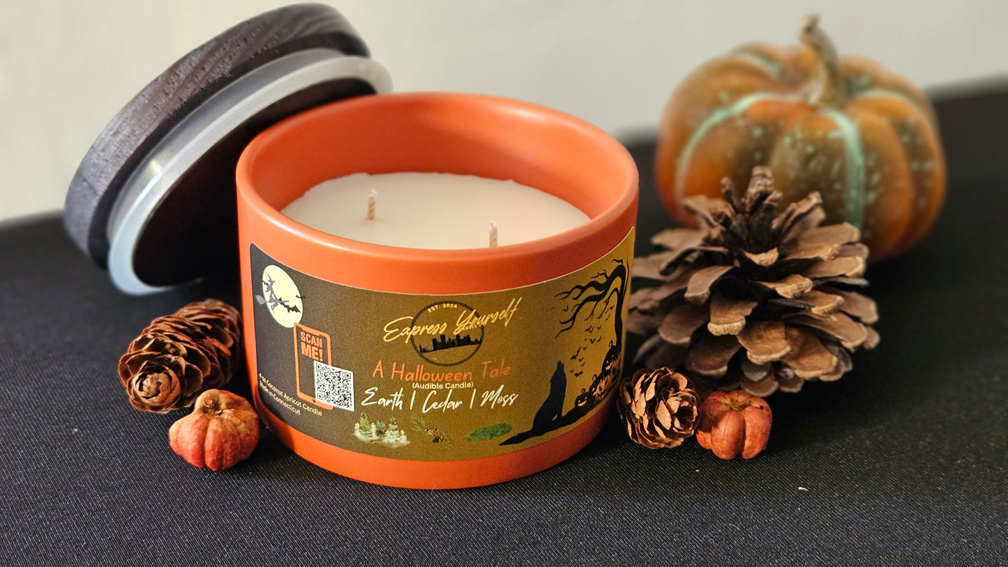 A Halloween Candle - Cedar, Earth and Moss Scented Candle