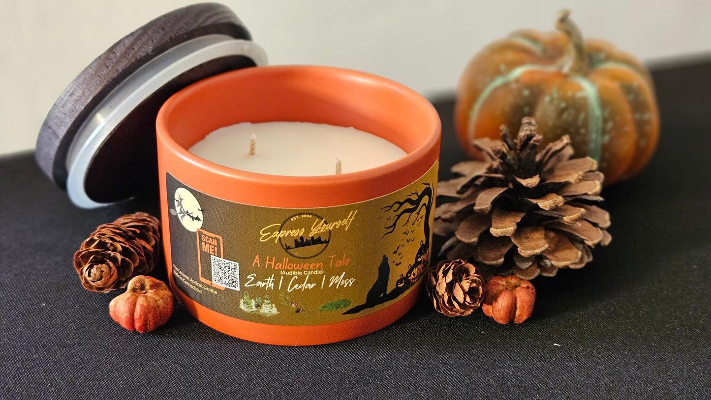 A Halloween Candle - Cedar, Earth and Moss Scented Candle