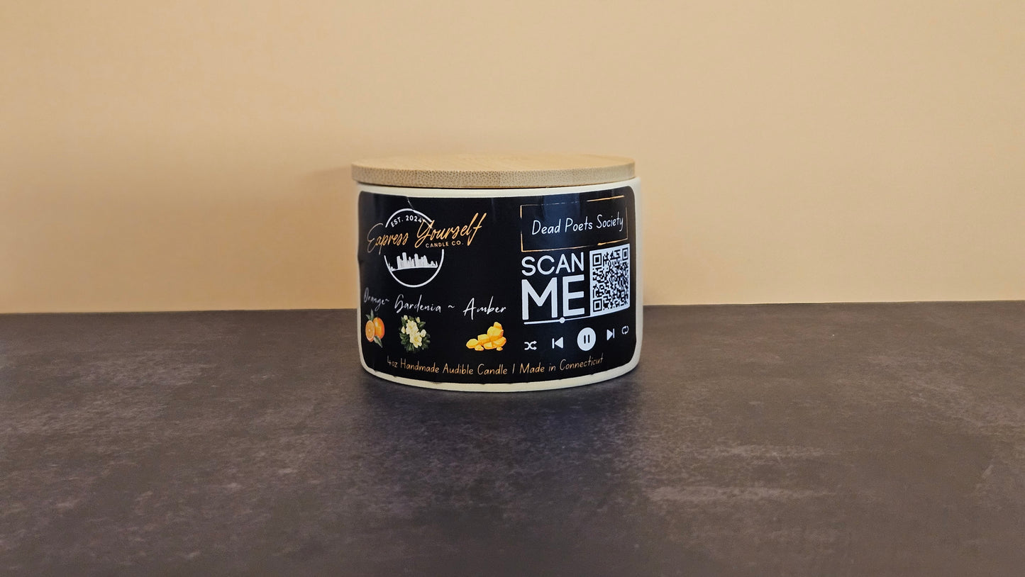 Orange, Gardenia, and Amber Scented 4oz Candle