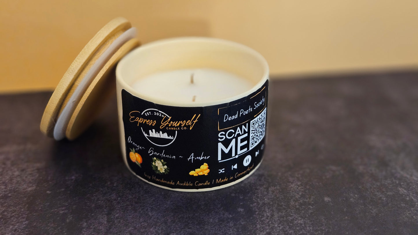 Orange, Gardenia, and Amber Scented 4oz Candle