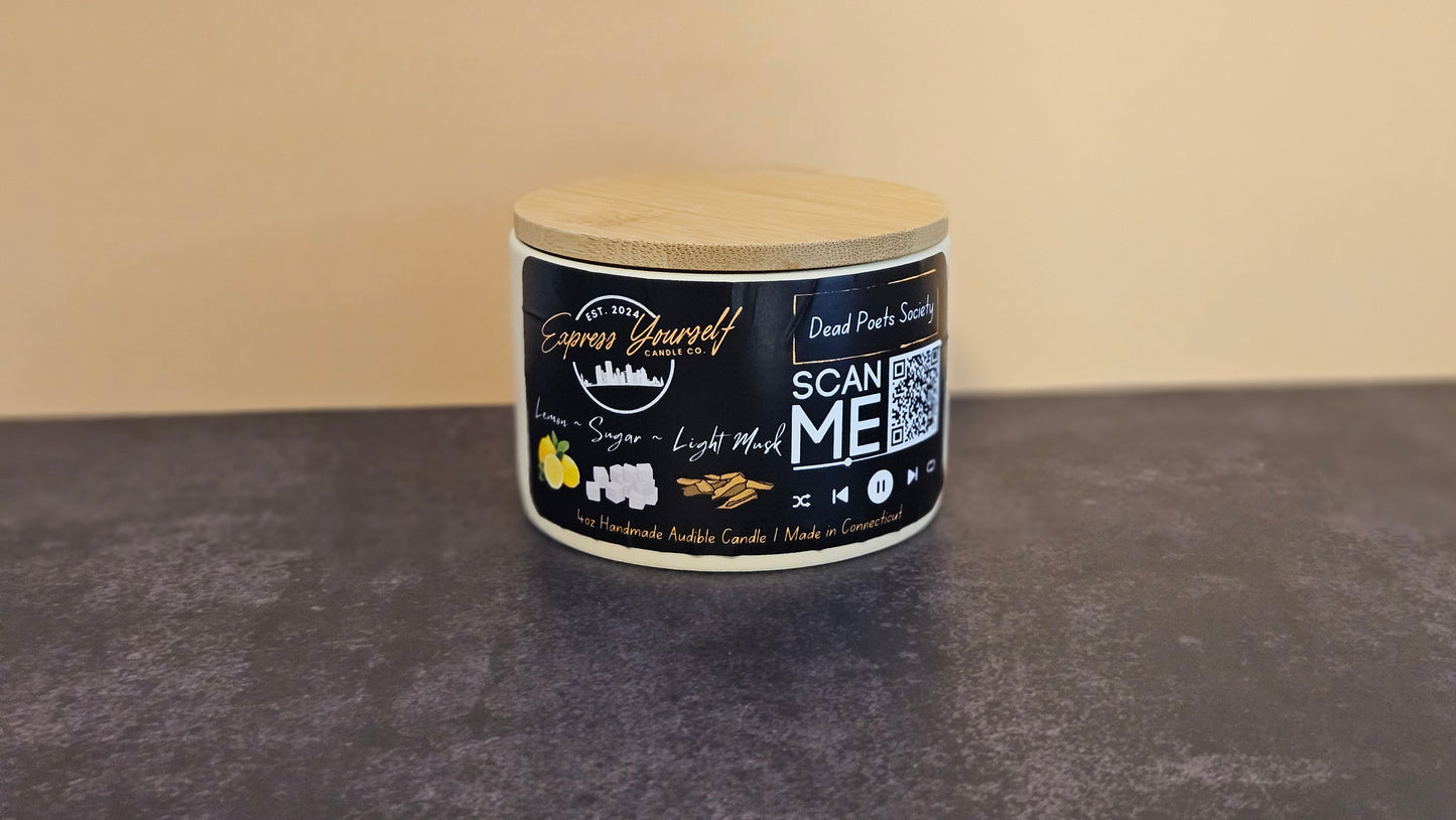 Lemon, Sugar, and Light Musk Scented 4oz Candle