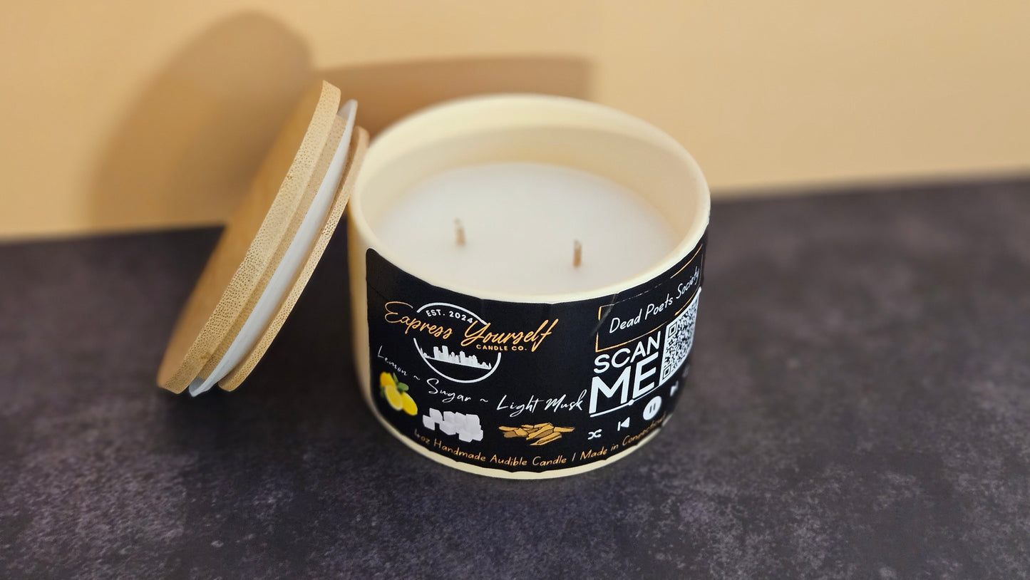 Lemon, Sugar, and Light Musk Scented 4oz Candle
