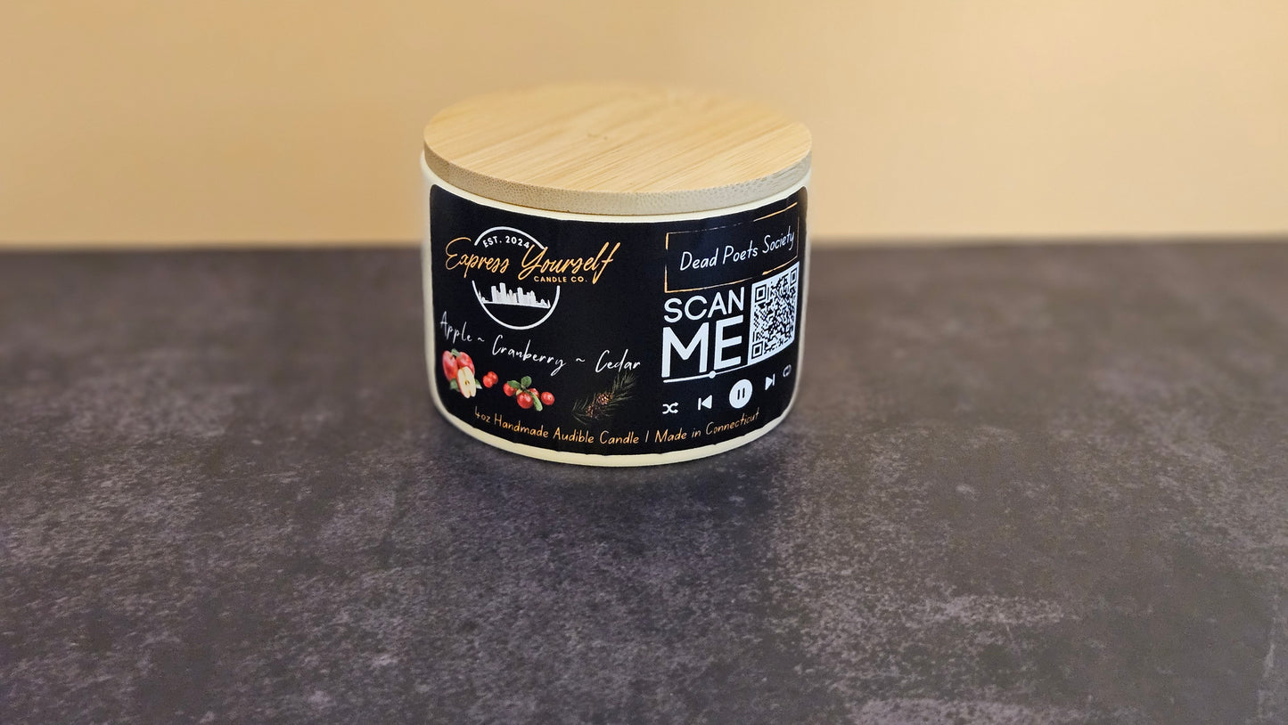 Apple, Cranberry, Cedar Scented 4oz Candle