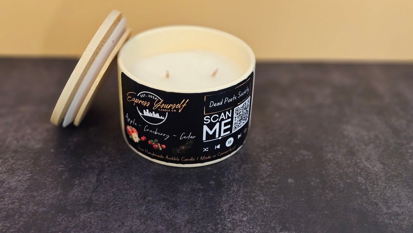 Apple, Cranberry, Cedar Scented 4oz Candle