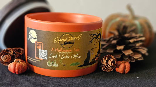 A Halloween Candle - Cedar, Earth and Moss Scented Candle