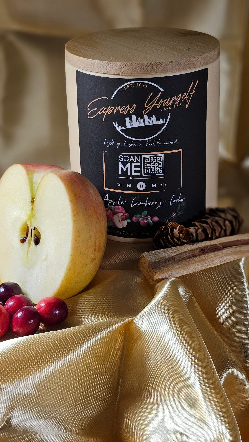 Apple, Cranberry, Cedar Scented Candle