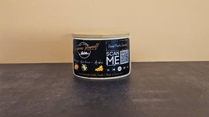 Orange, Gardenia, and Amber Scented 4oz Candle