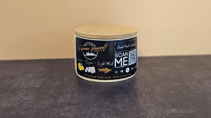 Lemon, Sugar, and Light Musk Scented 4oz Candle