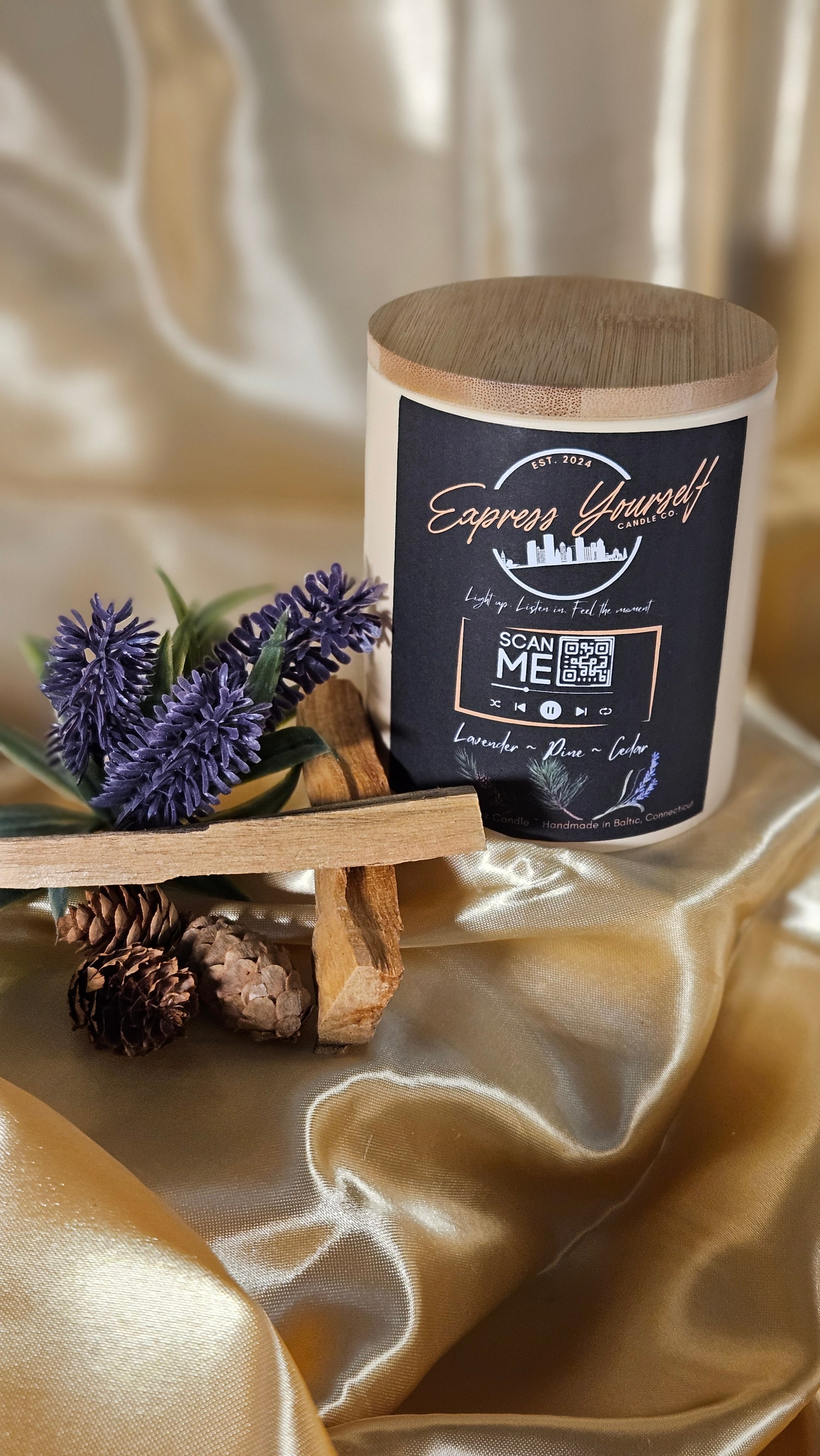 Lavender, Pine, Cedar Scented Candle by Express Yourself Candle Co