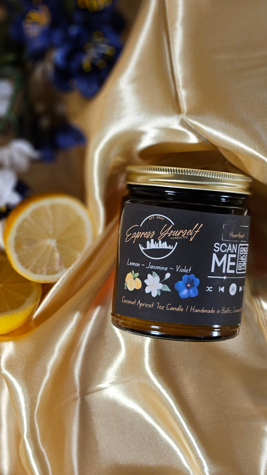 Lemon, Jasmine, Violet Scented Candle by Express Yourself Candle Co