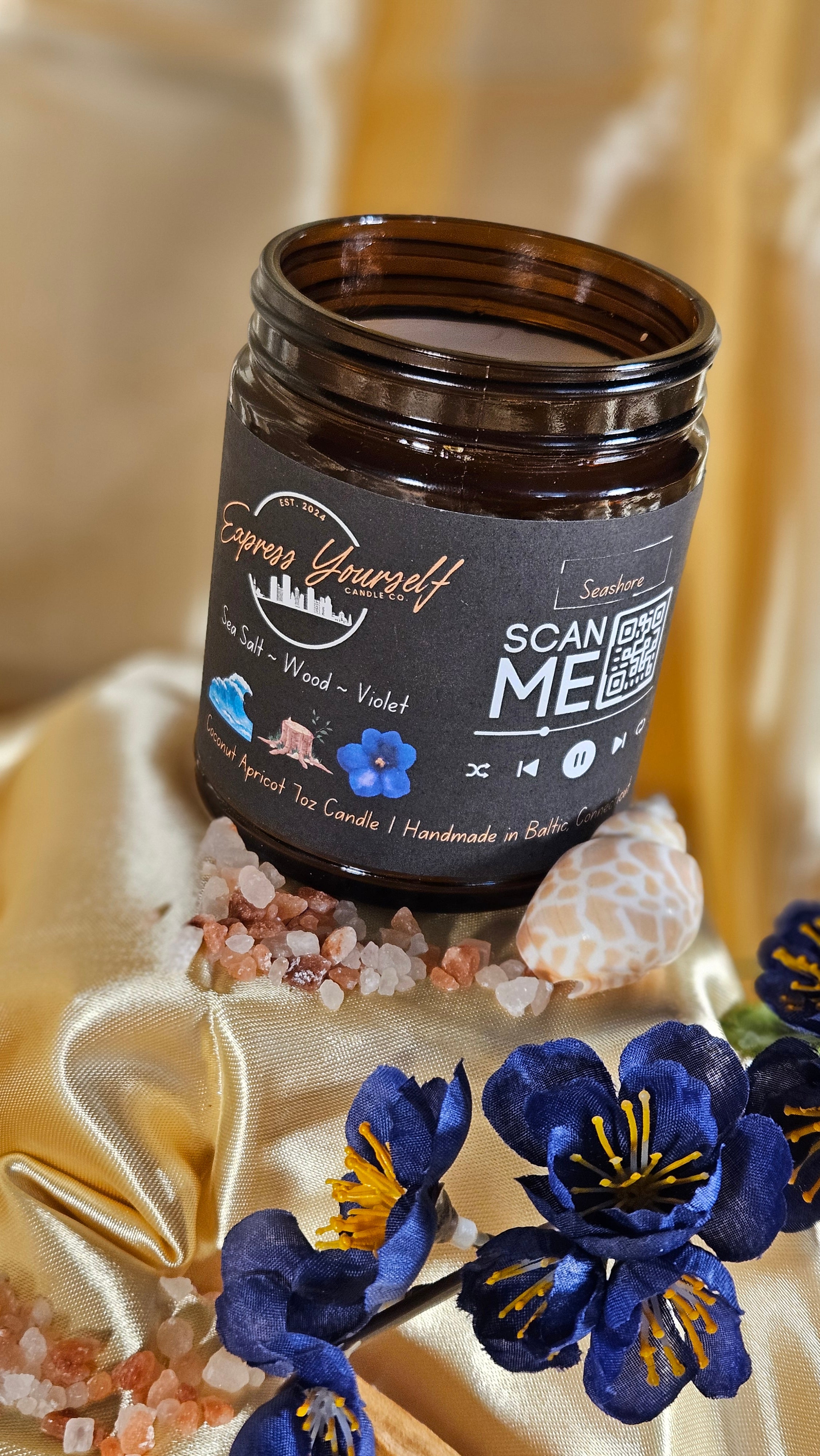 Ocean Breeze Coastal Soundscape Audio Candle Gift