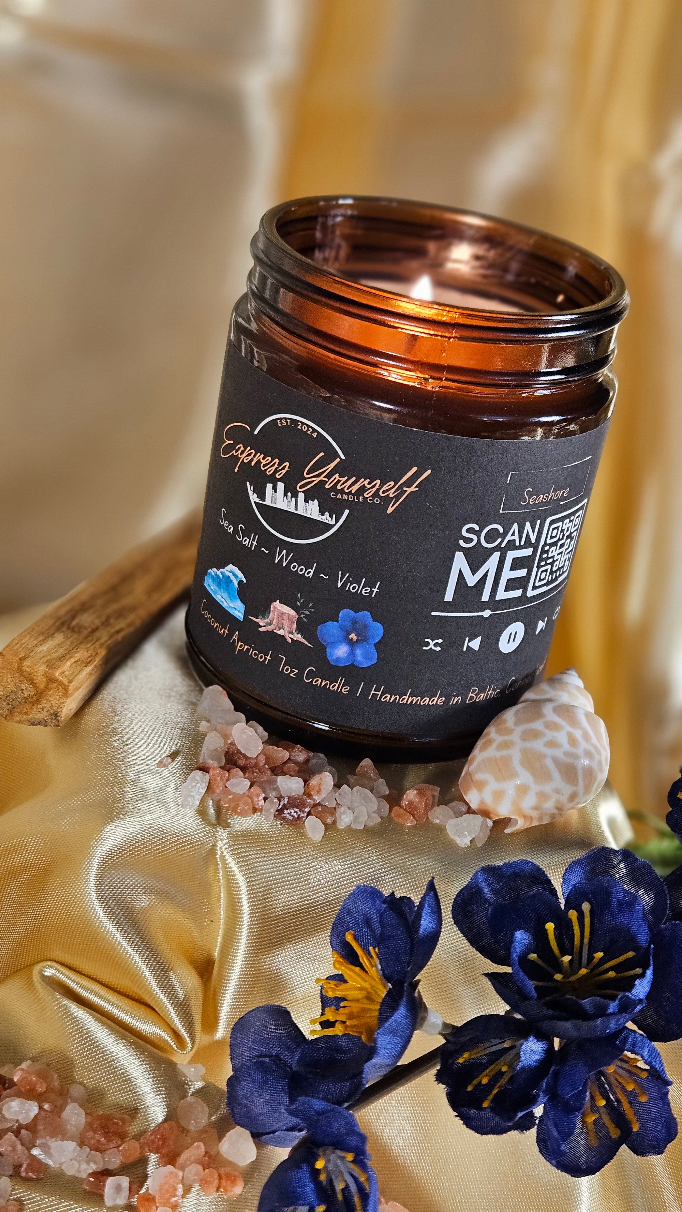 Ocean Breeze Coastal Soundscape Audio Candle Gift