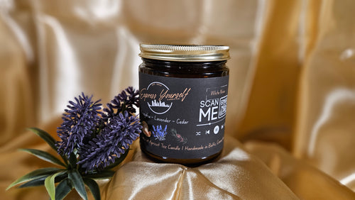 Handmade luxury fresh lavender scented candle