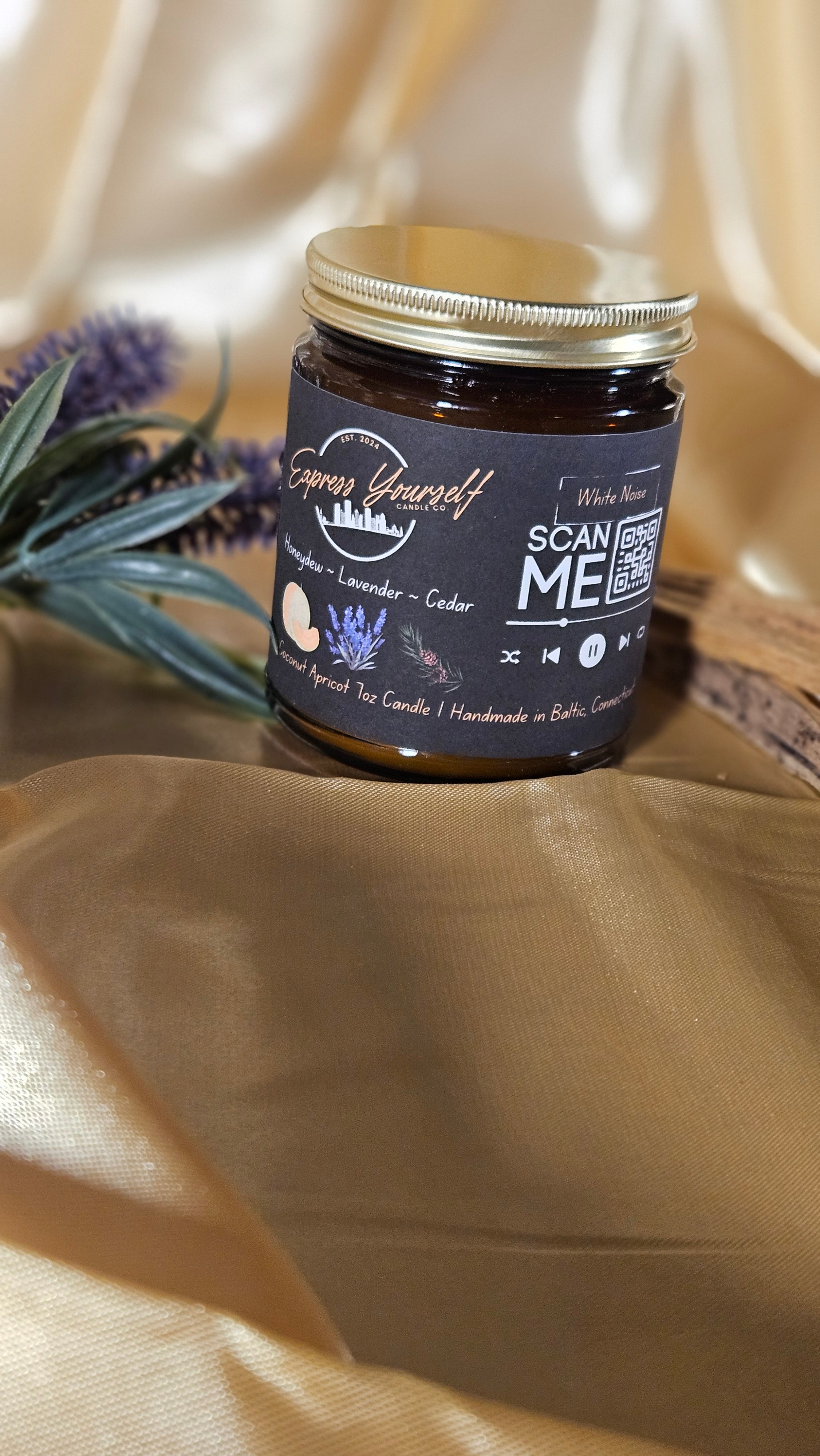 Handmade luxury fresh lavender scented candle