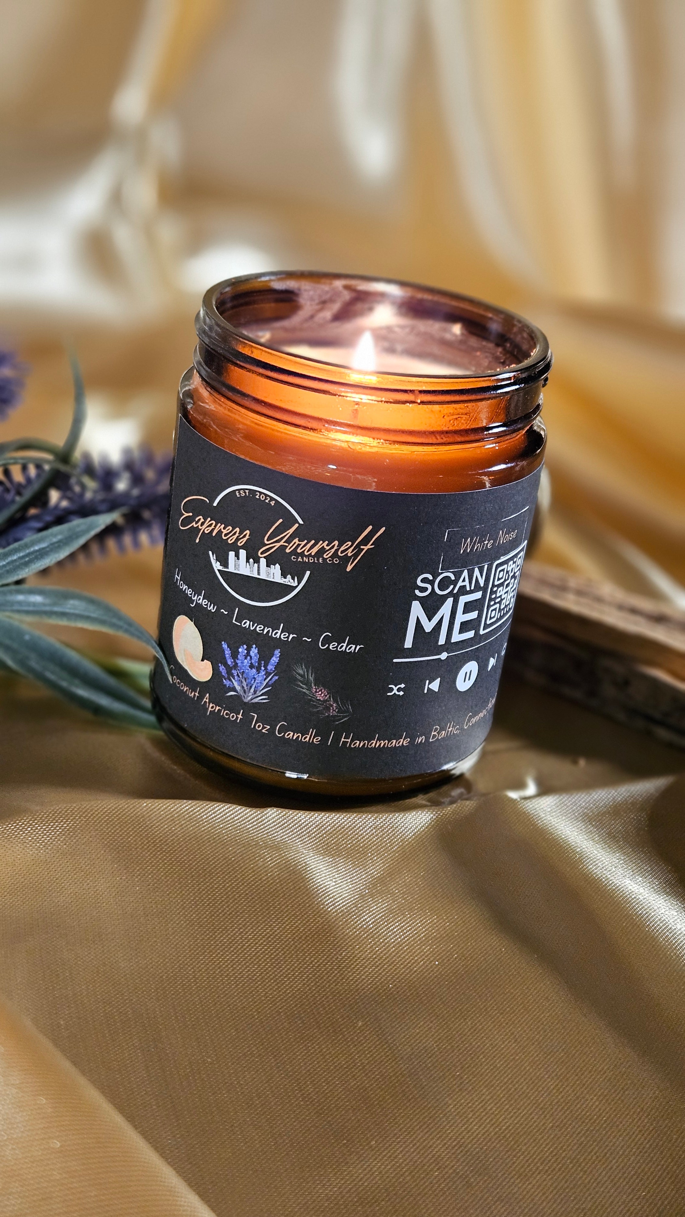 Handmade luxury fresh lavender scented candle