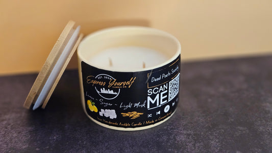 Lemon, Sugar, and Light Musk Scented 4oz Candle