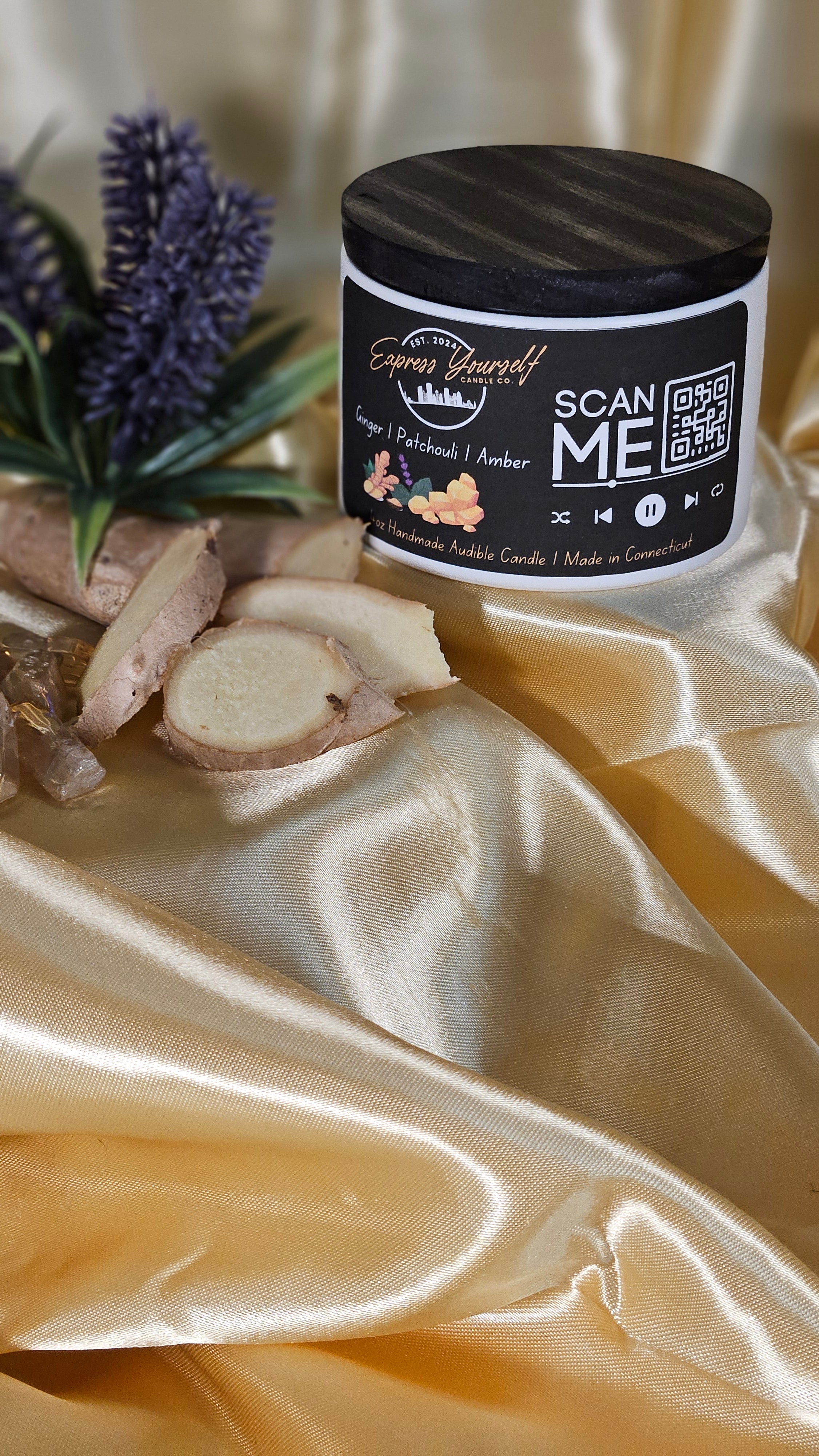 Handmade luxury patchouli scented candle