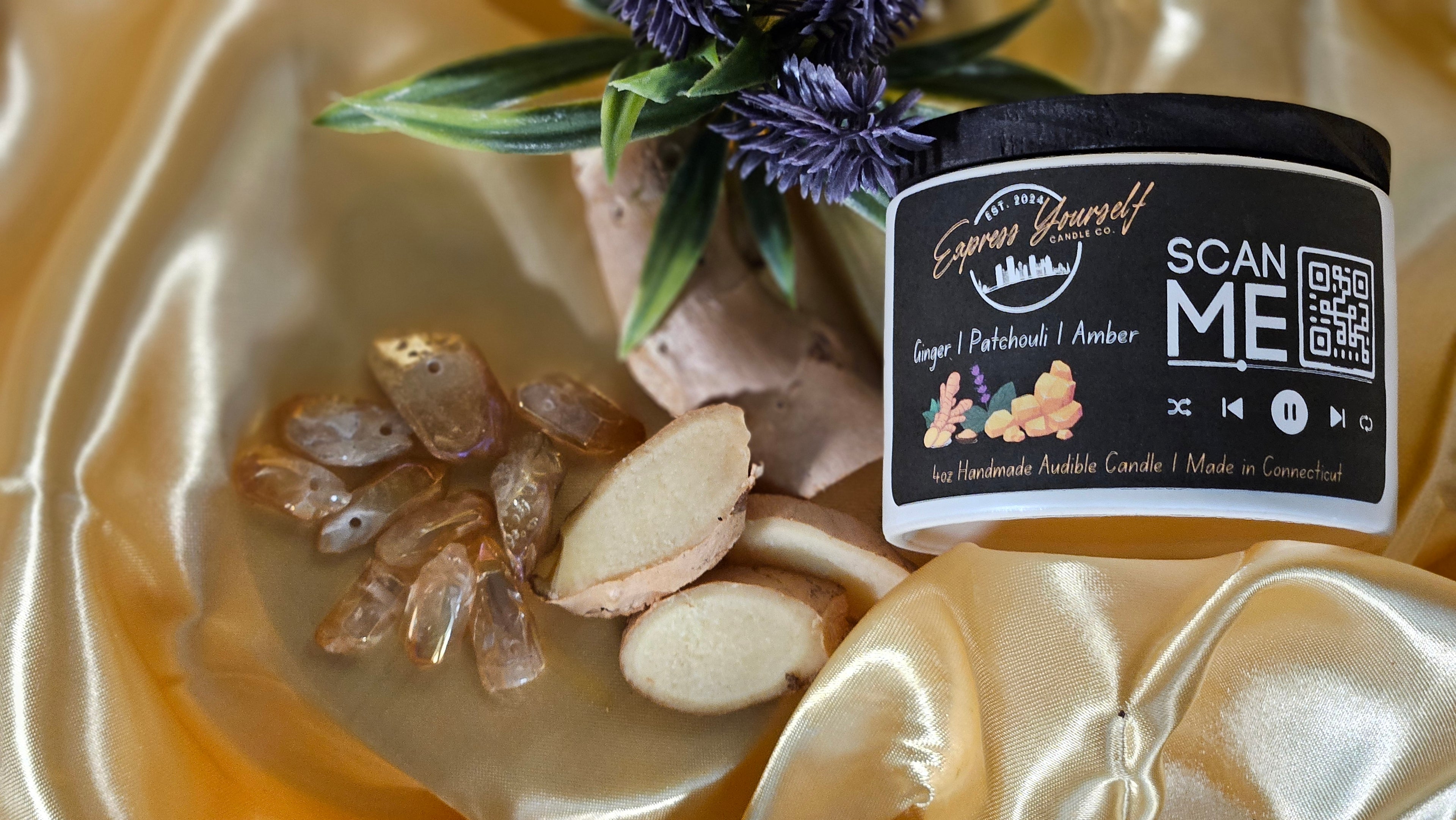 Handmade luxury patchouli scented candle