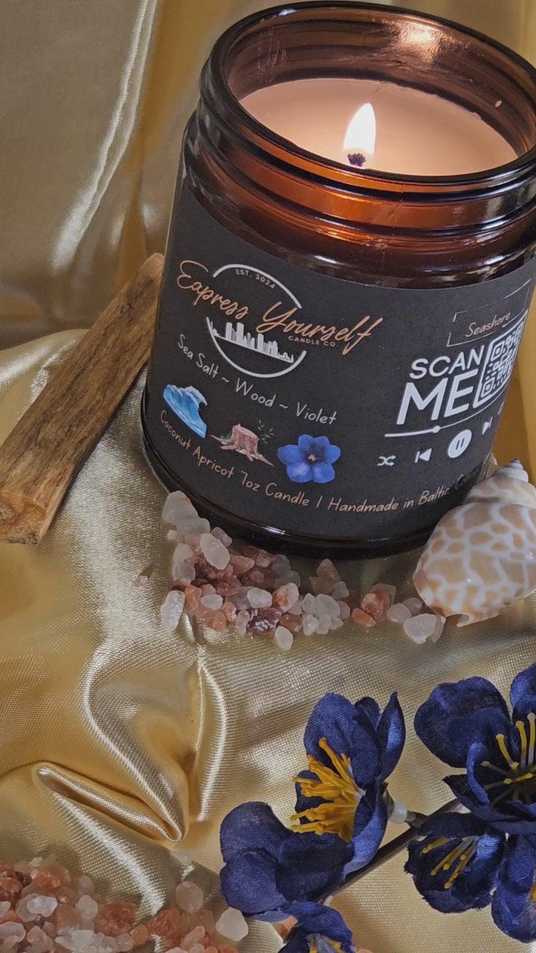 Ocean Breeze Coastal Soundscape Audio Candle Gift