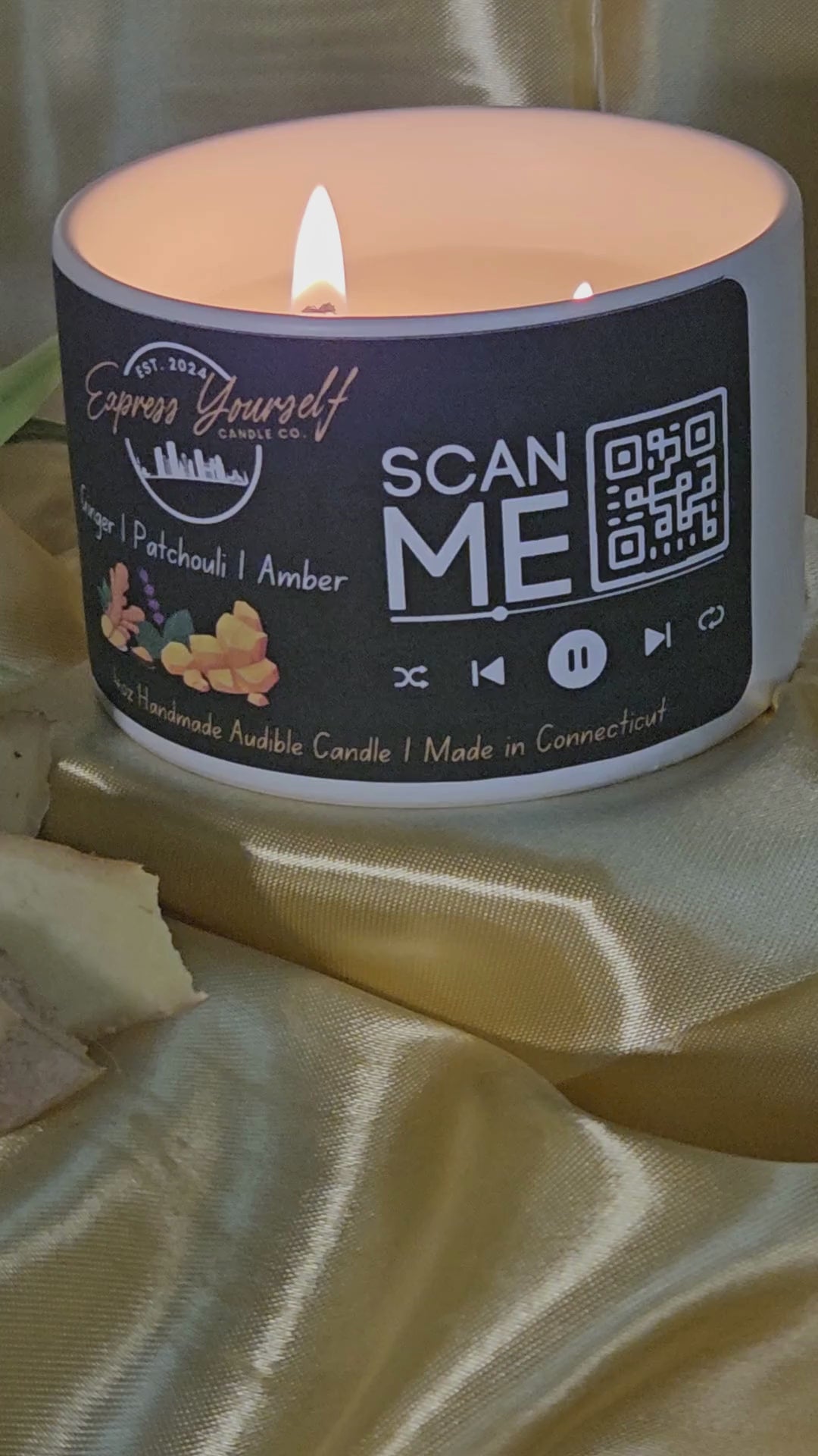 Handmade luxury patchouli scented candle