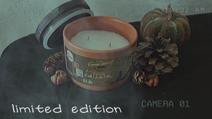 A Halloween Candle - Cedar, Earth and Moss Scented Candle