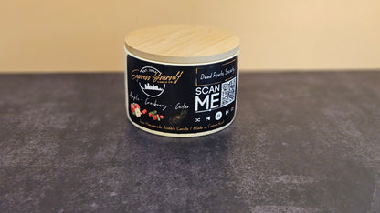 Apple, Cranberry, Cedar Scented 4oz Candle